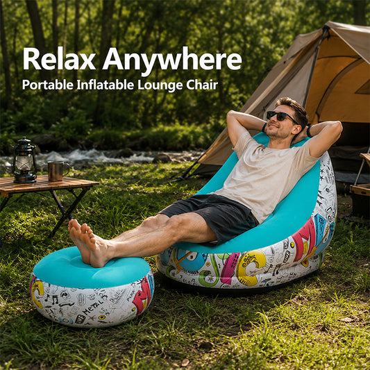 Portable Inflatable Lounge Chair with Ottoman – 1.9kg