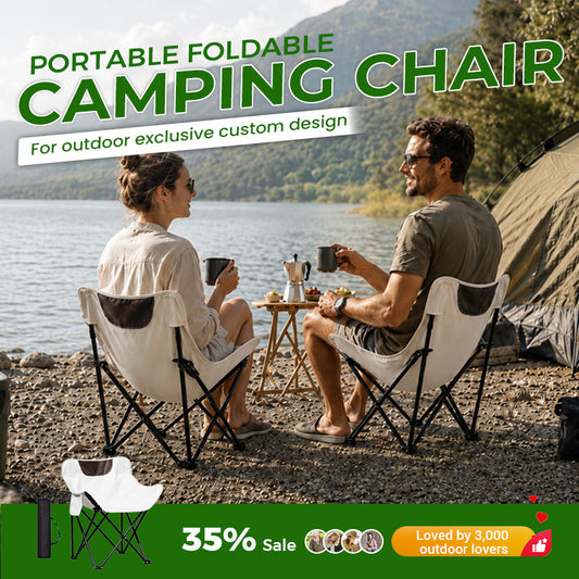 🔥 Portable Moon Camping Chair – 35% OFF 🏕️ Lightweight • Strong • Side Pocket •