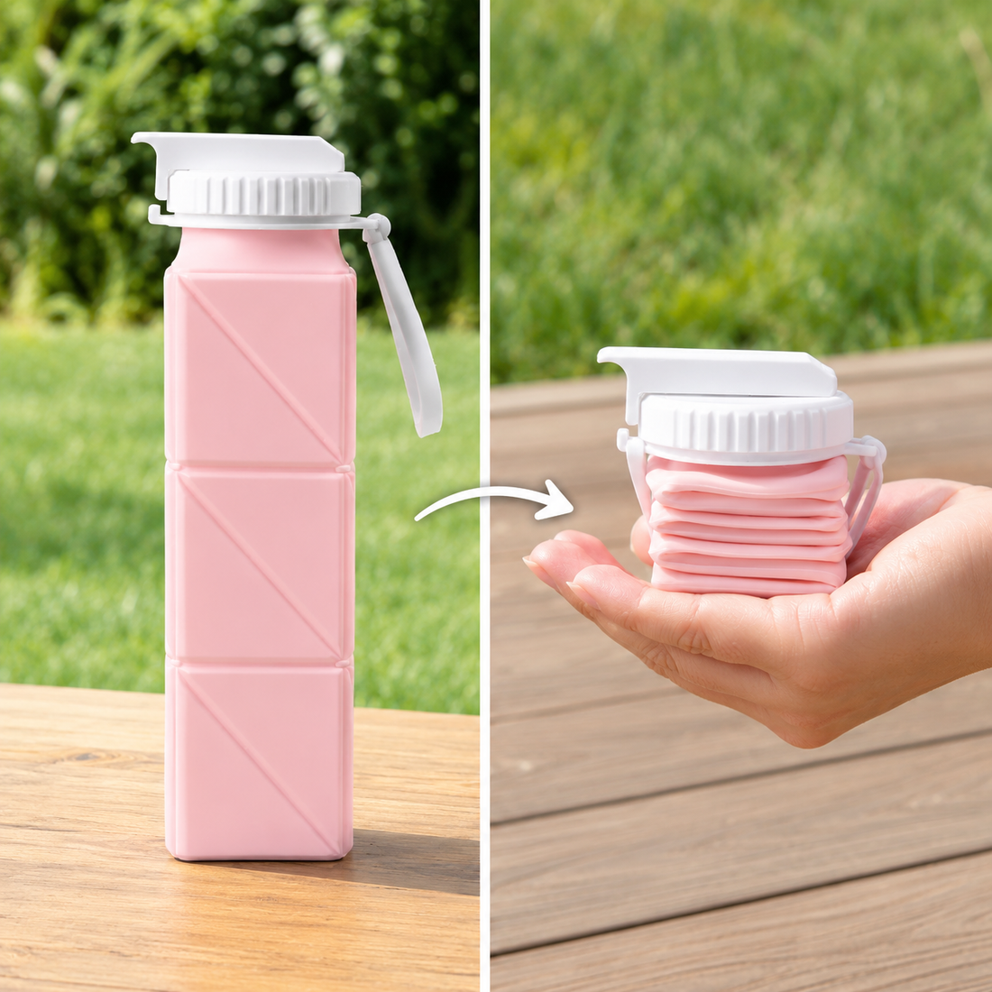 I Swapped My Bulky Water Bottle for This Silicone Cup That Folds Into a “Pancake” – and Never Looked Back