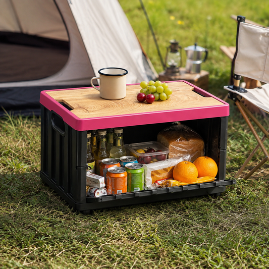 This Box Turns Into a Table – and Folds Flatter Than a Magazine. Camping Just Got Simpler.