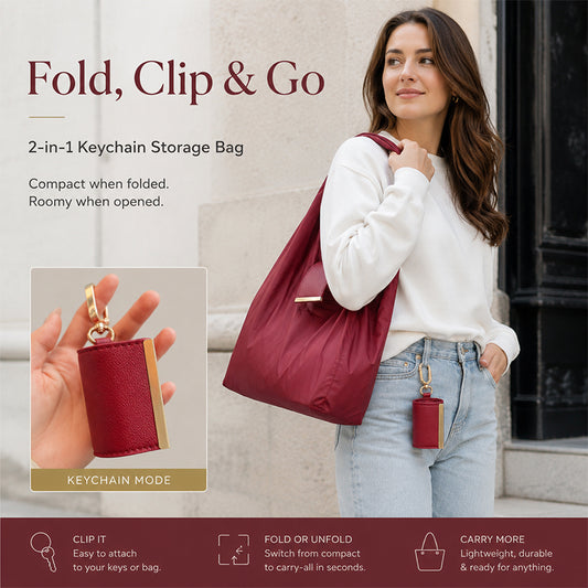 Foldable Keychain Reusable Shopping Bag